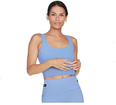 Skechers Women's Goflex Joy Longline Sports Bra, Blue, L UK