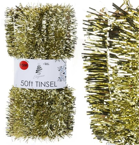 VFM - Christmas Tinsel Decorations for Christmas Tree (Gold)