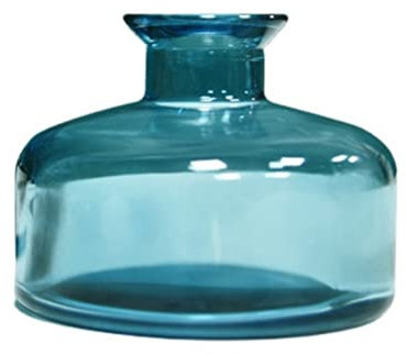 ericotry 1PCS Glass Diffuser Bottle Aromatherapy Jar Container Fragrance Essential Oil Reed Diffusers Bottle for DIY Replacement Reed Diffuser Sticks Set Home Fragrance Accessories (Dark Blue)