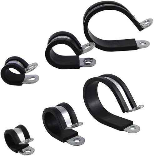 Rohrschellen mit Gummieinlage Schlauchschellen gummiert Leitungsschellen RSGU DIN 3016-20 Stück Ø 28mm / Band: 15mm