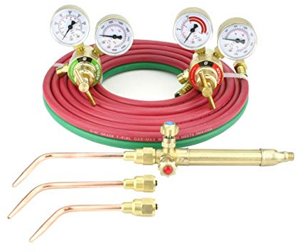 SÜA® - Kit de soudage/brasage professionnel Ligth Duty - Oxygène et acétylène - Compatible avec Victor Series J