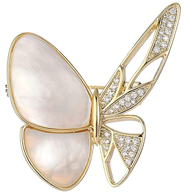 Broche 1 pièce nacre papillon broche nacre Zircon manteau Corsage bijoux broche