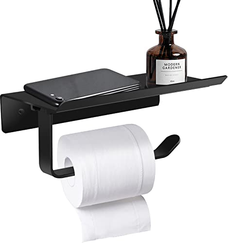 Porte-Papier Toilette Support Mural,Porte Rouleau Papier Toilette,Support Papier Toilette Mural Aluminium avec étagères Spacieuses,pour Toilettes et Cuisines,Salle de Bain,Rangement