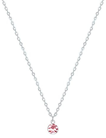 LES POULETTES BIJOUX - Collier Chaine Argent 925 et Strass - Rose