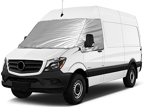 Frontscheibe Wrap Cover Ersatz für Mercedes Sprinter 2006-2018, Auto Windschutzscheiben Abdeckung Ersatz für VW Crafter 2006-2017, 600D Luxus Sonnenschutz Wasserdichtes Schnee-Eisschutz