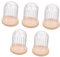 Toyvian 5 STK Miniaturmodell Cupcake-Deckel Aus Glas Schokoladenhasen Zu Ostern Kuchenhaubenteller Mini-kuchendeckel Mini-kuchenplatte Muffin Hölzern Präsentationstablett Pappbecher