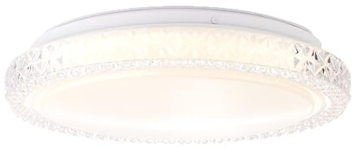 Lightbox runde LED Wand- und Deckenlampe mit Ø 30 cm - Basic Deckenleuchte mit Sternenglanz - 12 W - 1300 lm - 3000 K - aus Kunststoff/Metall - in Weiß