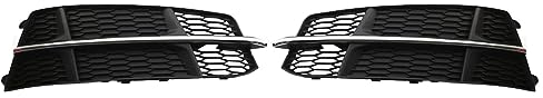 LUISAS Nebelscheinwerfer Gitter für Audi A6 C7 S-Line 2015 2016 2017 2018-4G0807681AN,Vorne Links Rechts Unteren Stoßstange Nebelscheinwerfer Grill Abdeckung Trim,B-Chrome Line Sports