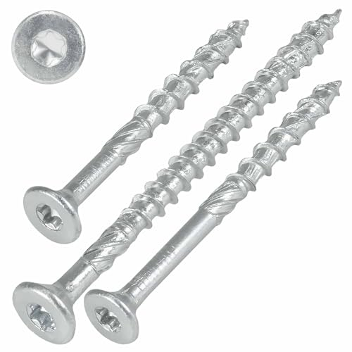 SCREW REBEL Holzschrauben 4,5 x 60 mm, 250 Stück, hell verzinkt - Universalschraube mit Doppelspiralgewinde, Spanplattenschraube mit TX20 Antrieb und ETA Zulassung