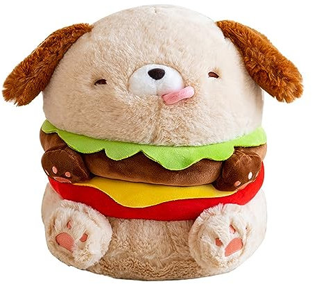 Herfair Kuscheltier Plüsch Plüschtier, Hamburger Plüschkissen Weiches Kuschelkissen Plüsch Plüschtier Dekokissen Kinderzimmer Stofftiere für Sofa Wohnzimmer (35cm)