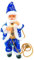 Milageto Elektrisches Weihnachtsmann-Kletterseil, kletternder Weihnachtsmann, Weihnachtsdekoration, Weihnachtsbaumschmuck, Feiertags-Weihnachtsparty-Zubehör, Blau