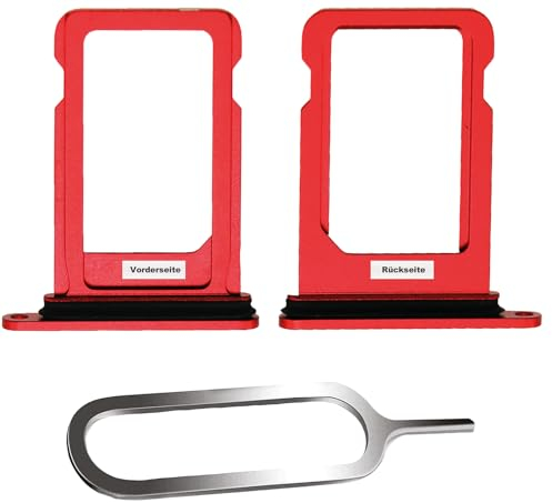 IS-TECK SIM-Kartenhalter Ersatz SIM-Tray Kompatibel mit iPhone 12 Mini inklusive SIM-Nadel SIM-Kartensteckplatz (Product Red)
