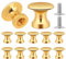 KALIONE 12 Pcs Small Mini Drawer Knobs Gold Mini Jewelry Box Knobs Pull 1/2 Inch Tiny Antique Dresser Drawer Knob for Gift Case (Gold)