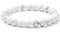 Landorilo Handmade Echte Naturstein Perlen Heilsteine Armband Damen Herren, 8MM Runde Edelsteine Yoga Armbänder, Glücksarmband, Kreative Schmuck Geschenke(Weiß-Türkis)