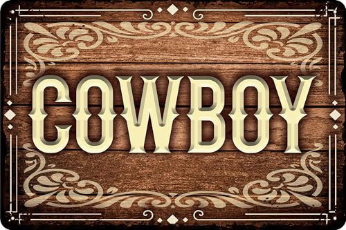 30 x 20 cm – Wetterfestes Pferdeschild, Westernschild, USA Retro Schild – Cowboy