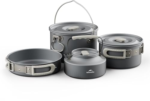 Naturehike Sarten Camping Mueble Cocina Camping Vajilla Camping 4-7 Personas Kit Cocina Camping