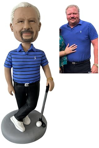 Personalisierte Wackelköpfe: benutzerdefinierte Golfspieler-Figur | vollständig anpassbar | Beste Geburtstagsgeschenke für Golfliebhaber