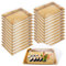 DAJAVE 25 Pack Reusable Sandwich Platter Trays with Lids Small Catering Trays with Lids Gold Buffet Tray with Lid Sandwich Tray Food Sandwiches Platter for Sweet Treat, Party Food (25.5x18.5x5cm)