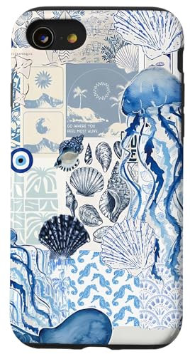 Coastal Granddaughter Aesthetic Preppy Seashell Ocean Case for iPhone SE (2020) / 7 / 8