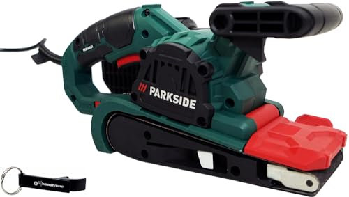 HEADNMORE® Bundle – Parkside® levigatrice a nastro Dragster PBSD 600 + portachiavi HEADNMORE®