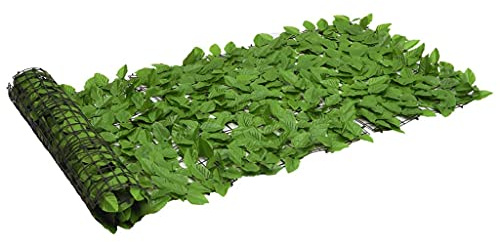 Brise-Vue pour Balcon et Jardin,Cache Balcon Brise Vue en Polyéthylène Résistant,Protection Balcon avec Feuilles Vertes Naturelles,Brise Vue Terrasse et Extérieur,Vert,200 x 75 cm