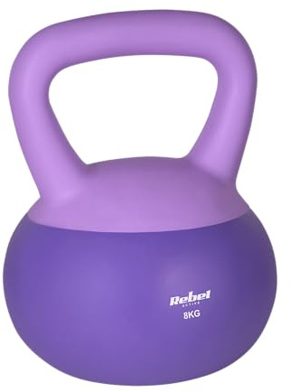 Rebel Soft Kettlebell 8kg Weiches PVC Safe Silent Hanteln für Fitness