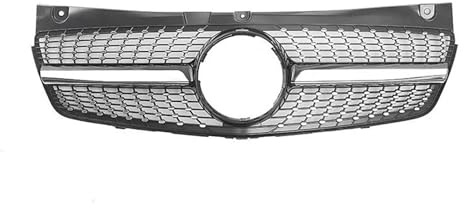Kühlergrill Frontgrill Grill Für Mercedes Für Benz W639 Für Viano Für Vito 2011 2012 2013 2014 Tuning Zubehör Diamond Racing ABS Grills Radiator Grille(Schwarz)