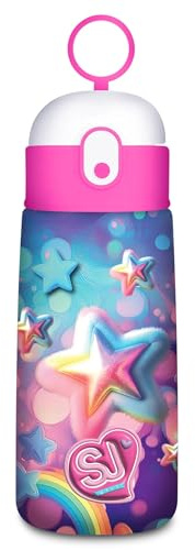 Generico Borraccia con Cannuccia sjgang Style girl, Multicolore, Stelle e Arcobaleno, 2026