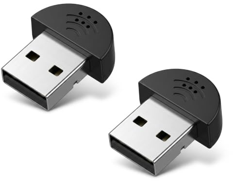 HENGBIRD 2 microfoni USB, mini studio, microfono vocale, adattatore audio per computer portatile, plug and play, microfono a condensatore portatile con registrazione a 360 gradi, suono chiaro per home