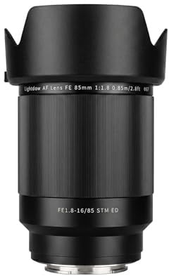 85 mm F1.8 AF-objektiv för Sony E-Mount fullformat porträtt fast brännvidd | Autofokus teleobjektiv, kompatibel med A7-serien A7R A7S, A6000-serien, ZV-E10, Vlog-porträtt