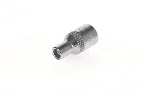 GEDORE Douille, Entraînement 1/4 6,3 mm, 12 pans, Diamètre 4,5 mm, Outil, 20 4,5, Acier chromé