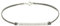 LES POULETTES BIJOUX - Bracelet Lien Barrette Argent 925 et Strass - Classics - Gris
