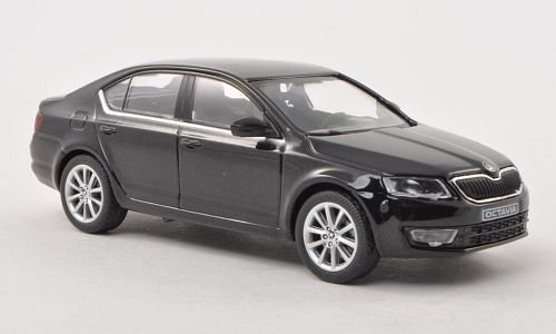 Skoda Octavia III, met.-schwarz , 2013, Modellauto, Fertigmodell, Abrex 1:43
