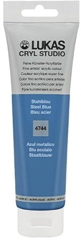 Lukas Cryl Studio 125 ml, Acrylfarbe in Premium-Qualität, Stahlblau