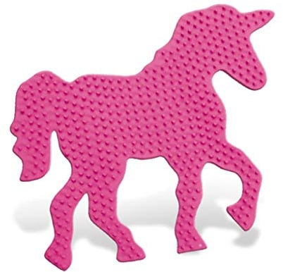 SES Deutschland 06095 - Bügelperlen-Stiftplatte Einhorn, 18.82 x 0.69 x 13.37 cm, Pink