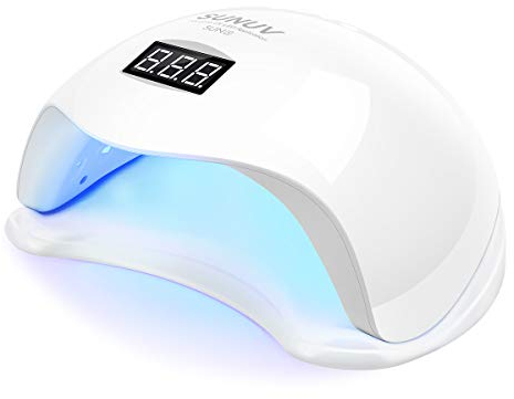 Lampada Unghie UV LED da SUNUV Asciugatrice Intelligente Unghie 2.0 per Smalto in Gel con Timer, Sensore e Schermo LCD a Casa e Salone di Bellezza SUN5