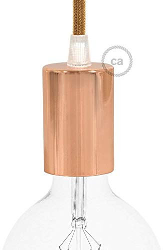 creative cables Kit Douille E27 cylindrique en métal - Conique, Cuivre