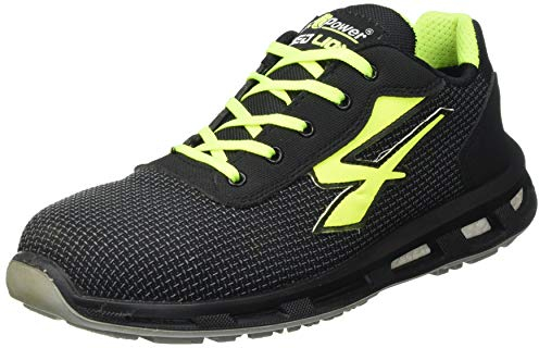 U-POWER Red Lion® Primf, Sicherheitsschuhe, leicht und bequem, extrem atmungsaktives Nylon, Stichschutz, Infinergy-Einsatz, mit Aluminium-Zehenkappen - Black 46