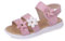 QZBAOSHU Sandali Bambina Sandalo Punta Aperta Bambina Pelle Scarpe Estate con Fiori Ragazze 33 EU(CN 34,Rosa)
