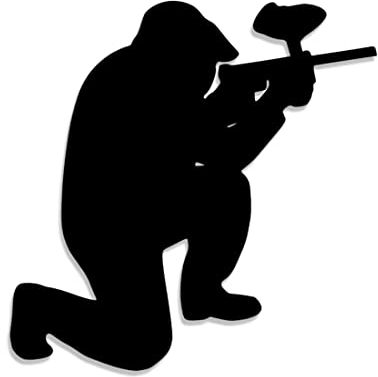 Decus Shop Paintball Spieler 3025 // Sticker Aufkleber vers. Größe Farbe