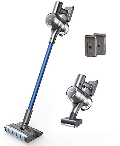 DREAME T20 Mistral PRO Aspirapolvere Senza Fili, Modello Europeo, 125.000 RPM, con Display LCD a Colori e con 2 Batterie Esterne Incluse, Blu