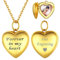 ChicSilver Gold Herz Medaillon zum Öffnen Photo Bild Amulett mit „Forever in My Heart“ Schrift Damen Mädchen Foto Anhänger mit Ihr Wunschgravur für Weihnachten Valentinstag Geburtstag