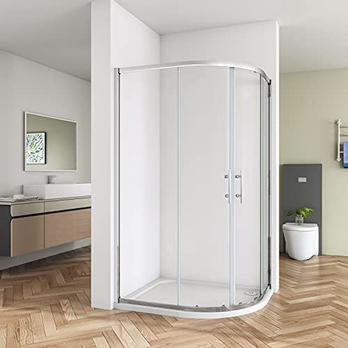 Huiyang 1000x900x1850mm Quadrant Shower Enclosure 5mm Tempered Glass Sliding Shower Cubicle Door