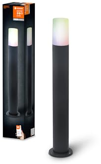 LEDVANCE Smarte Gartenleuchte LED: für Boden, SMART+ PIPE MULTICOLOR / 10 W, 220…240 V, Warm weiß, 3000 K, Gehäusematerial: Edelstahl, IP44