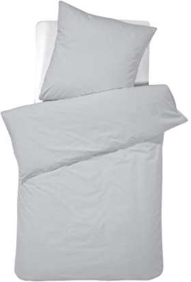 Damai, Bettwäsche, Bettdecke, Bettwäsche-Sets, Bettbezug, Bettwäsche Set, Bio-Satin, Hellgrau