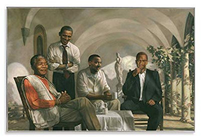 Mandela – Malcolm X – Obama – Martin Luther King Poster, dekoratives Gemälde, Leinwand, Wandposter und Kunstdruck, modernes Familienschlafzimmer-Dekor-Poster, 30 x 45 cm