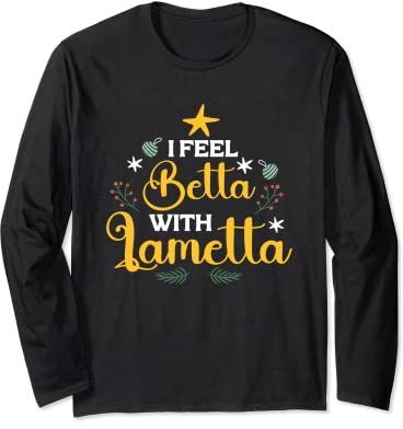 I Feel Betta With Lametta Christmas X-Mas Herren Damen Langarmshirt