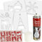 alles-meine.de GmbH Set: Schneespray Dose + 8 große Schablonen Vorlagen - Weihnachts & Wintermotive - 23 cm - Kunstschnee Schneebild - für Fensterbilder Fenstersticker - z.B. für..