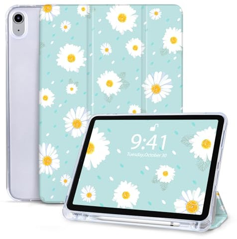 Vozehui iPad Air Case - Protective Case with Pencil Holder for 11/10.9 Inch iPad Air 6/5/4 Gen
