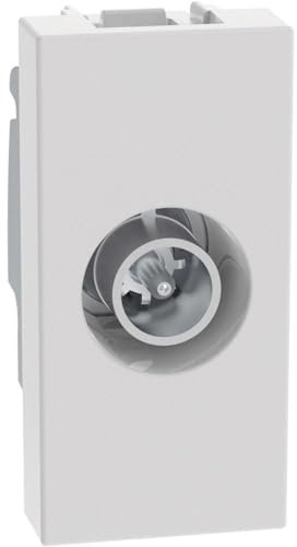 BTICINO MatixGO Presa TV 1 modulo Bianco JW4202D Presa coassiale diretta per impianti di antenna monoutenza anche telealimentati
